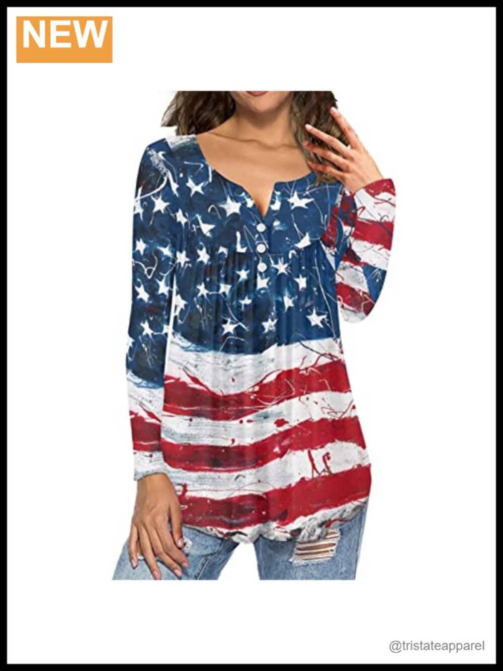 Women Long Sleeve Tunic V Neck Button Down Blouse Ruffle Hem Casual Fall